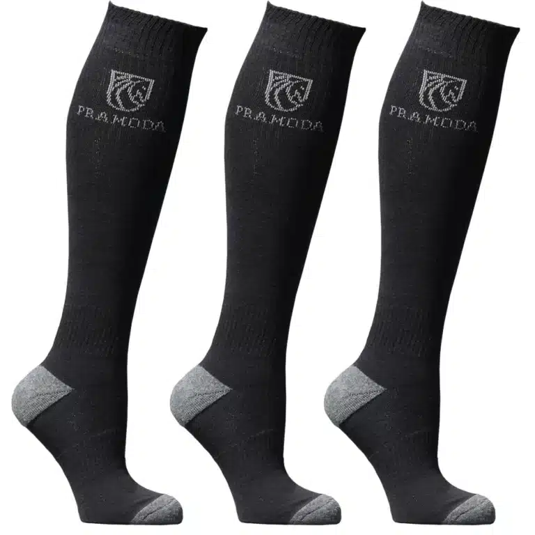 Pramoda-Chaussettes d'équitation pour hommes et femmes, lot de 3, longues, chevalier, bottes équestres, sport 10