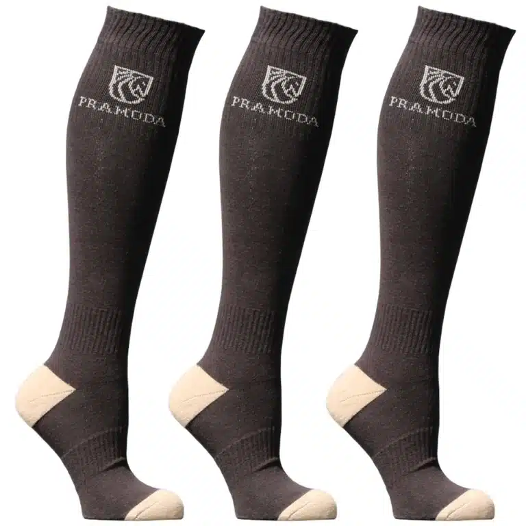 Pramoda-Chaussettes d'équitation pour hommes et femmes, lot de 3, longues, chevalier, bottes équestres, sport 9