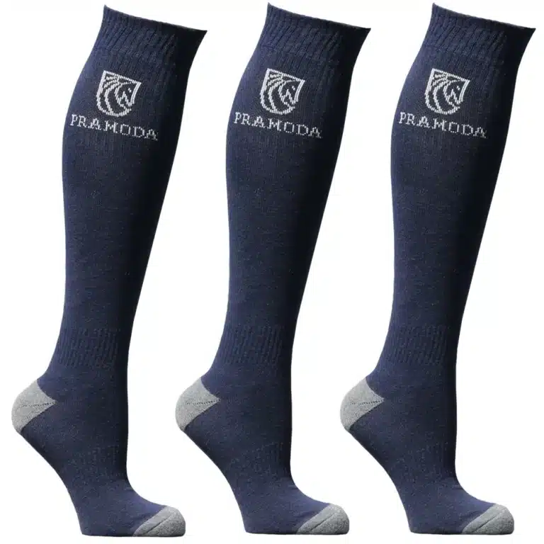 Pramoda-Chaussettes d'équitation pour hommes et femmes, lot de 3, longues, chevalier, bottes équestres, sport 8