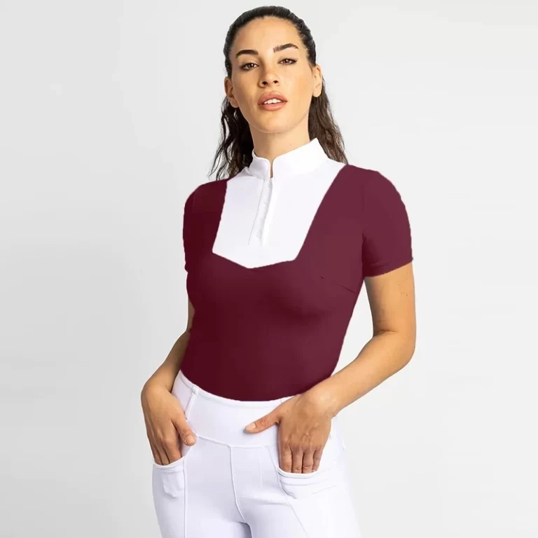 Polos équestres à manches courtes pour femmes, chemises d'équitation, maille arrière, couche de base, compétition, printemps, nouveau 2