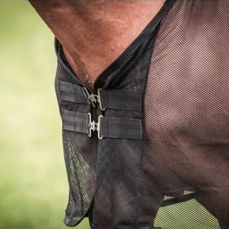 Feuille de protection anti-mouches pour cheval, en maille confortable, ajustable, réutilisable, légère, anti-UV 11